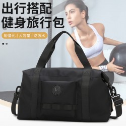 Travel Large-capacity casual travel luggage with wet/dry separation, sports training and fitness bag with trolley function