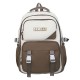 New contrasting color backpack for junior high school students, trendy and casual, versatile backpack for classes, college students, and high school students