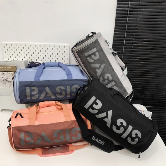 Fashionable men's and women's sports bag, wet/dry separation, travel bag, travel bag for short trips, travel bag with shoe compartment.