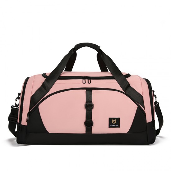 Lightweight travel bag with wet/dry separation and sports and fitness bag, large capacity, shoe compartment, casual travel bag with trolley