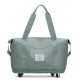 Short travel luggage with wheels, expandable moving storage bag, large-capacity portable gym bag for expectant mothers