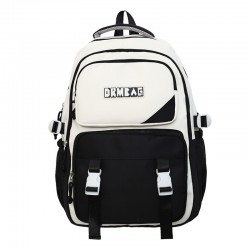 New contrasting color backpack for junior high school students, trendy and casual, versatile backpack for classes, college students, and high school students