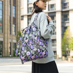 Outdoor cycling backpack, drawstring backpack, hiking backpack, large-capacity camping travel storage bag