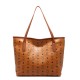 Cross-border trade retro large-capacity handbags, fashionable and trendy printed tote bags, simple commuter shoulder bags