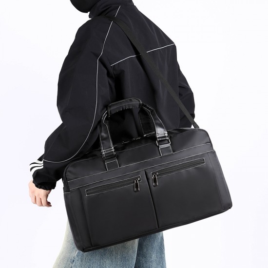 Extra-large capacity men's business carry-on luggage, travel luggage storage bag with trolley attachment