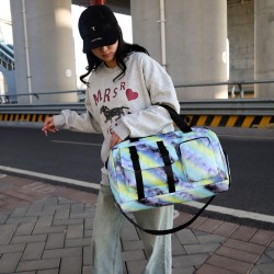 Wet/dry separation, sports and leisure fitness bag, fresh and stylish, large-capacity splash-proof travel bag