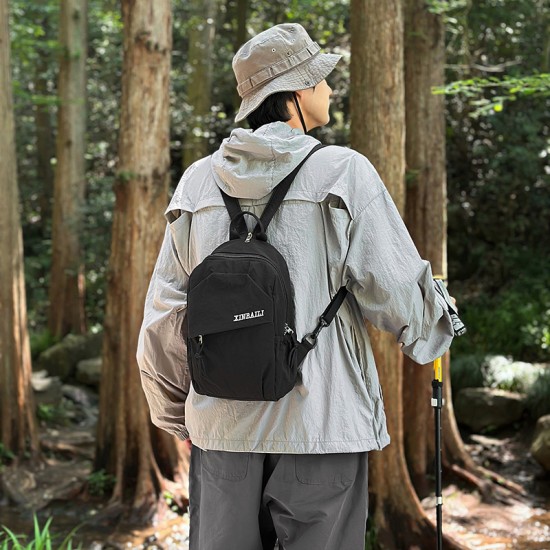 Cross-border outdoor travel backpacks, small size for men's sports backpacks Shanbao 2025 new lightweight and simple student backpack