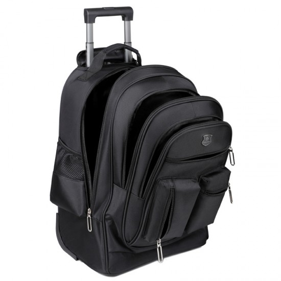 Wholesale new business laptop bags for men and women, logo-printable casual travel bags, middle school student backpacks with trolleys.