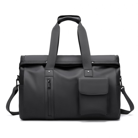 Fashionable men's travel bag, simple design, wet/dry separation carry-on luggage, trolley-type travel bag