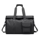 Fashionable men's travel bag, simple design, wet/dry separation carry-on luggage, trolley-type travel bag