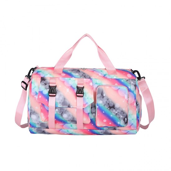 Wet/dry separation, sports and leisure fitness bag, fresh and stylish, large-capacity splash-proof travel bag