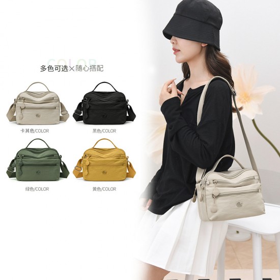 New cross-border model, simple and stylish, lightweight nylon crossbody bag, casual women's mobile phone and coin bag