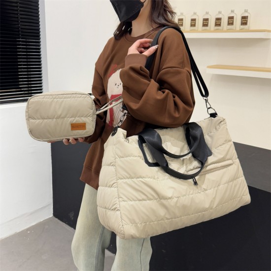 Simple, Casual, Large-Capacity, Short-Distance Travel Hand Luggage Bag with Small Pouch