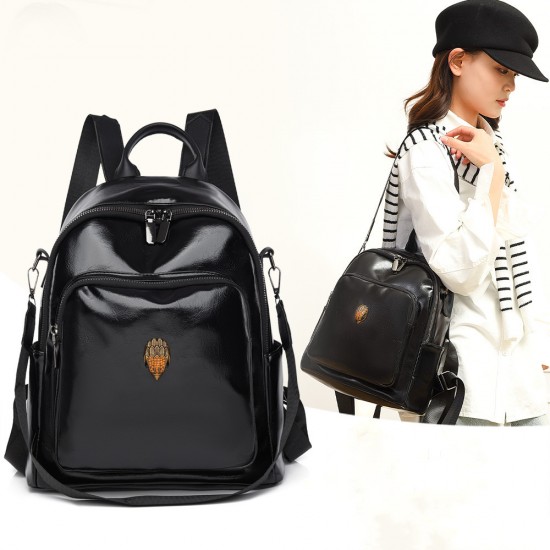 New cross-border trade soft leather backpacks, 2025 new Korean-style versatile and fashionable large-capacity business commuter backpacks