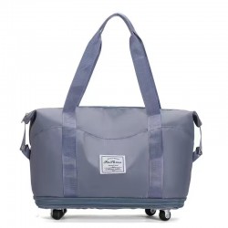 Short travel luggage with wheels, expandable moving storage bag, large-capacity portable gym bag for expectant mothers