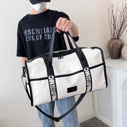 Stylish large-capacity travel bag with wet/dry separation and sports and fitness bag with trolley for men and women