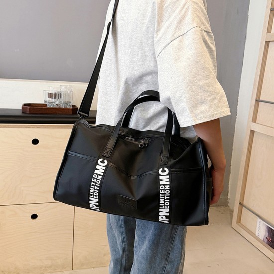 Stylish large-capacity travel bag with wet/dry separation and sports and fitness bag with trolley for men and women