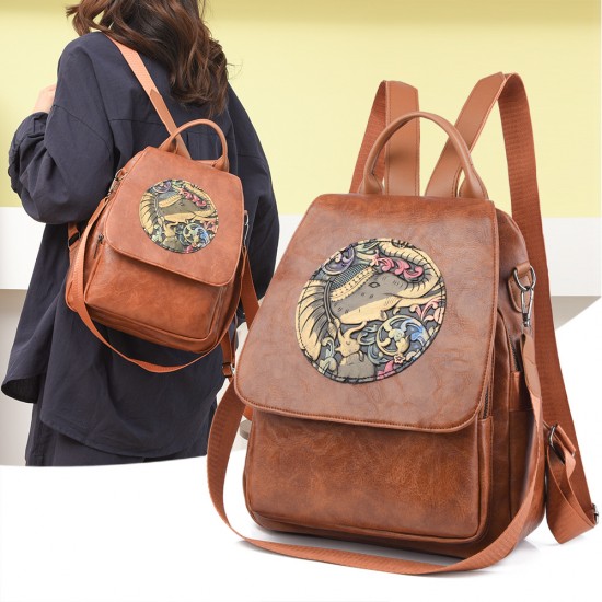 New cross-border soft leather backpacks Women's Korean-style fashionable large-capacity backpack, stylish and casual, versatile and versatile travel bag