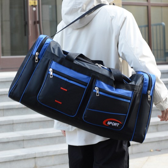 Long-distance travel, business trip, large-capacity, casual, simple, multifunctional travel bag, suitable for household out-of-season clothing storage.