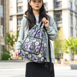 Fashionable sports bag, foldable drawstring handbag, large-capacity, portable, casual, home shopping backpack