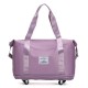 Short travel luggage with wheels, expandable moving storage bag, large-capacity portable gym bag for expectant mothers