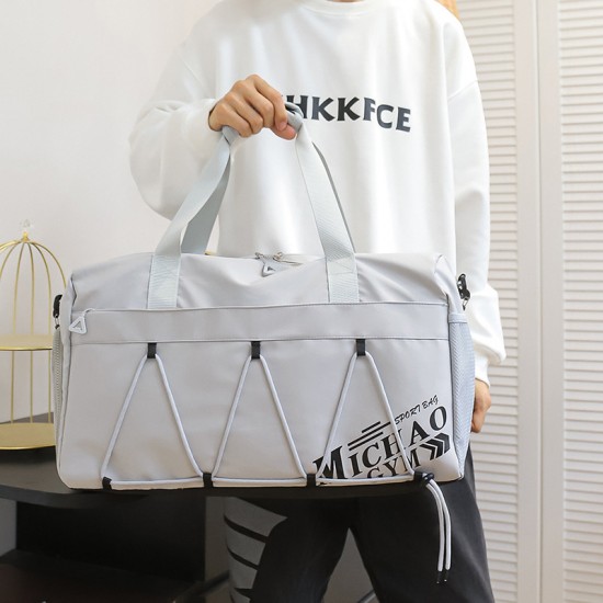 New large-capacity, lightweight travel bag for outdoor sports training, wet/dry separation, logo-printable fitness bag