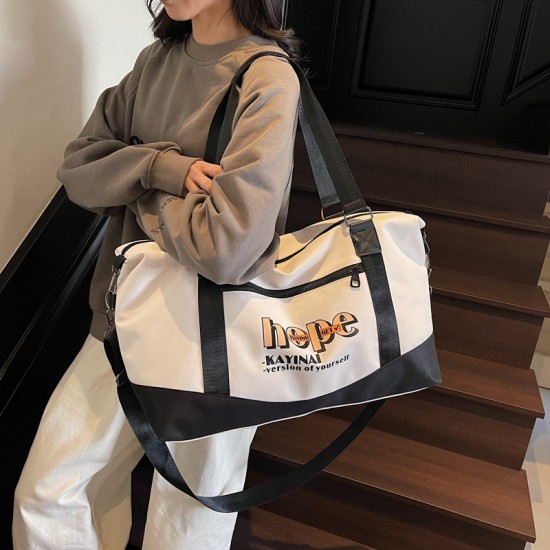 Trendy casual large-capacity short-distance travel carry-on luggage, wet/dry separation, sports and fitness bag with trolley attachment