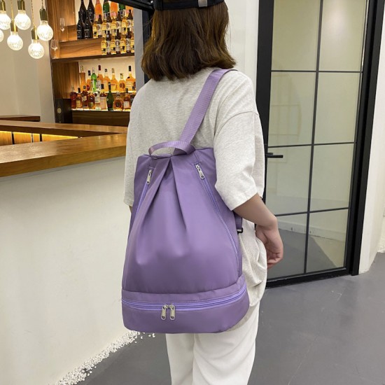 Wet and dry separation basketball sports bag, simple and lightweight swimming and fitness bag, large capacity short travel backpack