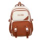 New contrasting color backpack for junior high school students, trendy and casual, versatile backpack for classes, college students, and high school students