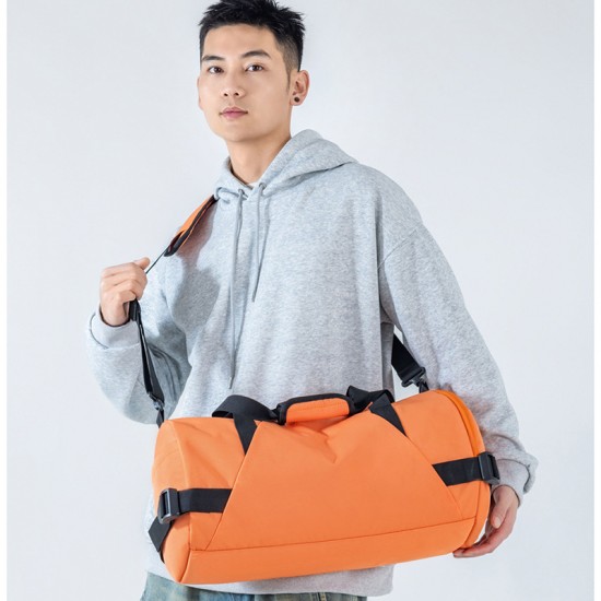 Men's sports and fitness bag with wet and dry separation, outdoor sports bag with basketball compartment, stress relief portable travel bag