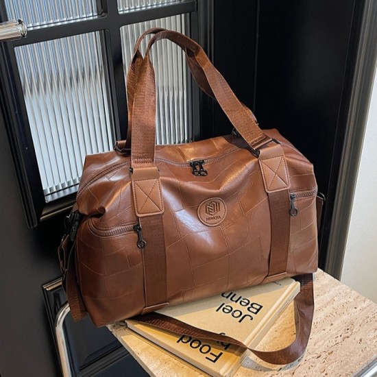 Cross-Border Business Travel Bag, Fashionable PU Women's Hand Luggage Bag, Wet/Dry Separation, Simple Yoga Gym Bag