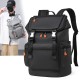New men's large-capacity travel backpacks, stylish and trendy solid-color business laptop backpacks.