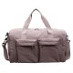 Unisex travel luggage with shoe compartment and double pockets, wet/dry separation, sports fitness bag