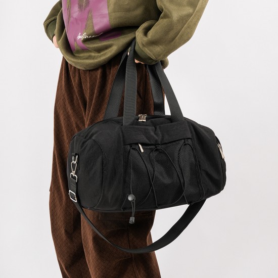 Unisex gym bags, casual, simple cross-cord design, travel bags, fashionable sports training and gym bags.