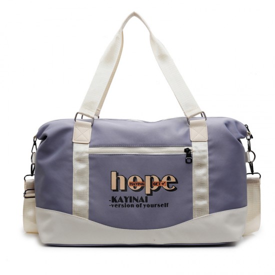 Trendy casual large-capacity short-distance travel carry-on luggage, wet/dry separation, sports and fitness bag with trolley attachment