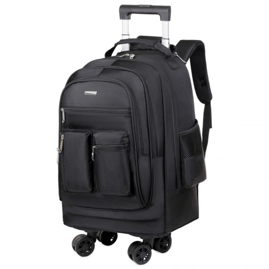 New foreign trade business backpack with multifunctional universal wheels, short-distance business travel luggage, large-capacity college student backpack