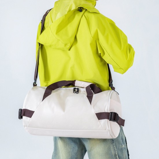 Men's sports and fitness bag with wet and dry separation, outdoor sports bag with basketball compartment, stress relief portable travel bag