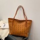 Cross-border trade retro large-capacity handbags, fashionable and trendy printed tote bags, simple commuter shoulder bags