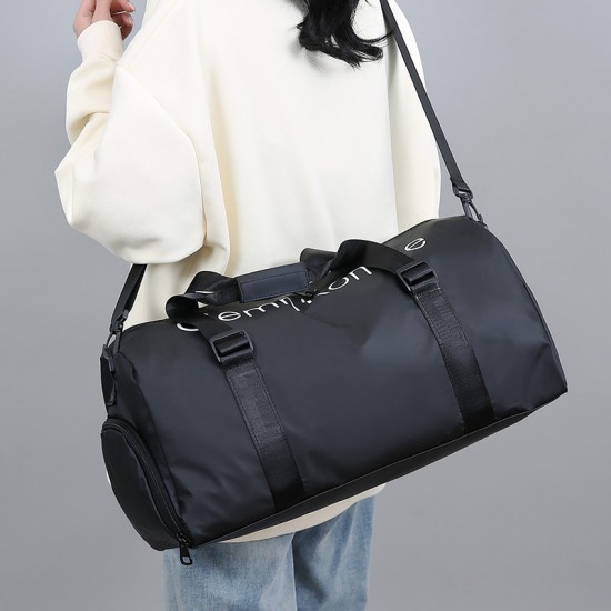 Cross-border travel bag, wet/dry separation gym bag, separate shoe compartment, lettered yoga bag, trolley bag