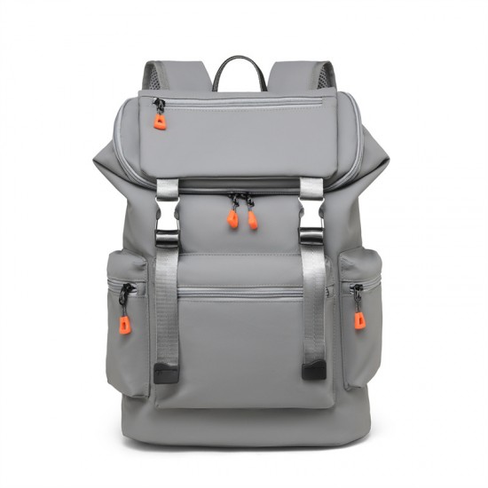 New men's large-capacity travel backpacks, stylish and trendy solid-color business laptop backpacks.