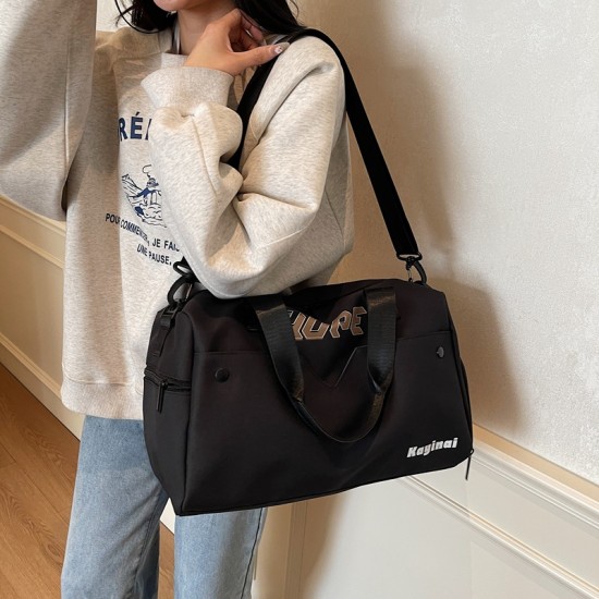 Men's and Women's Fashionable Wet/Dry Separate Sports Gym Bag, Trendy and Large Capacity, Trolley-Attachable Travel Bag with Shoe Compartment