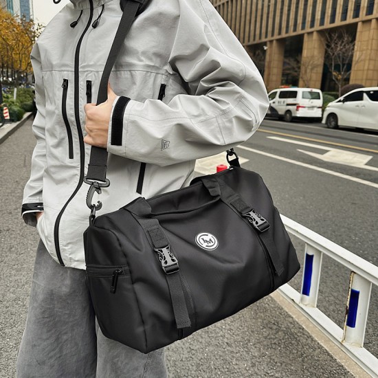 Men's student travel bag with wet and dry separation, back-to-school clothing storage, sports and leisure, urban minimalist fitness bag