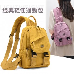 New export women's backpack, trendy Japanese-style simple large-capacity shoulder bag, versatile new fashionable crossbody chest bag