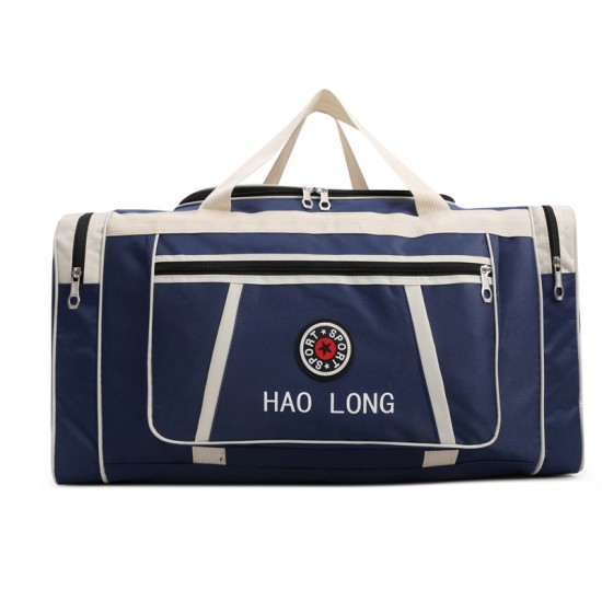 Unisex household clothing storage and moving bag, multi-pocket travel and leisure luggage in contrasting colors