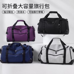 Men's stylish sports and fitness bag with wet and dry separation, shoe compartment, stress relief shoulder strap, casual travel bag