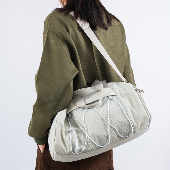 Unisex gym bags, casual, simple cross-cord design, travel bags, fashionable sports training and gym bags.