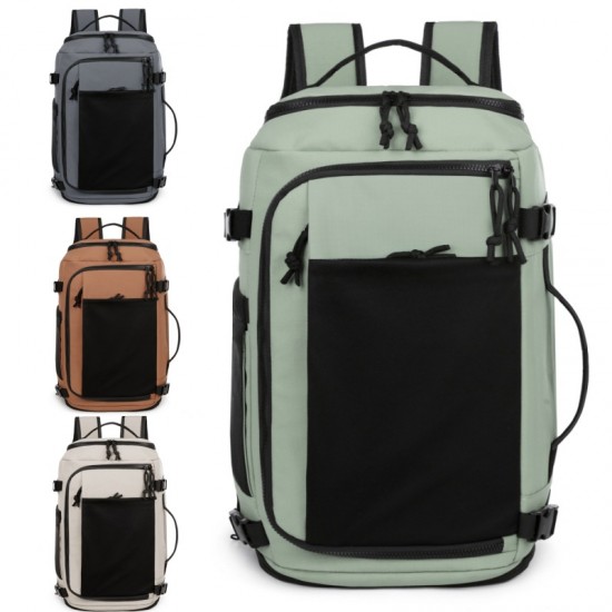 Casual travel bag, large-capacity double Shoulder bag with wet/dry separation, sports and fitness bag with separate shoe compartment, travel backpack