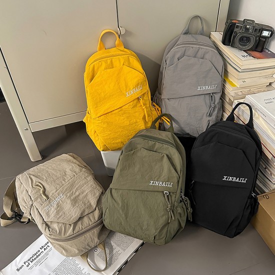 Cross-border outdoor travel backpacks, small size for men's sports backpacks Shanbao 2025 new lightweight and simple student backpack