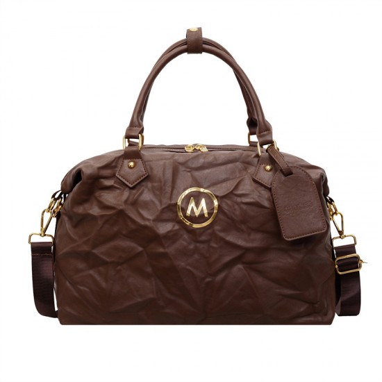 New personalized short-distance travel bag, trendy and fashionable handheld sports and fitness bag, large-capacity PU leather duffel bag