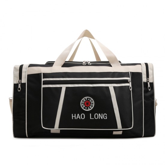 Unisex household clothing storage and moving bag, multi-pocket travel and leisure luggage in contrasting colors